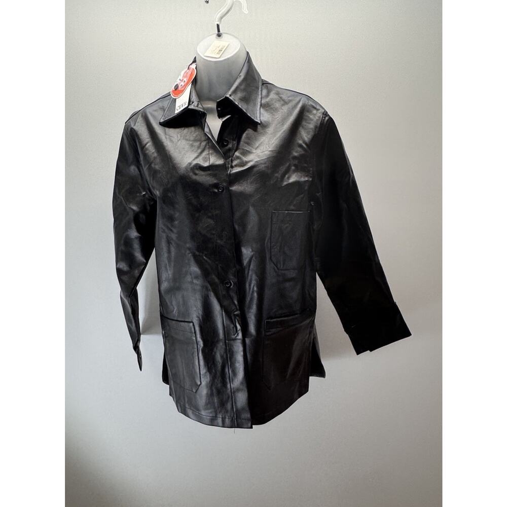 CIDER Black Long Sleeve Button Up Jacket Women’s S NWT
